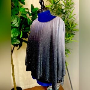 Poncho Style Blouse W/ Attached Tank Top/ Branded By PerSpetion Concept/ Size XL